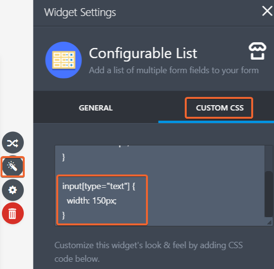 Change the length of the input field in Configurable list Image 1 Screenshot 20