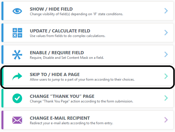 How to hide other page on the form base on selected option Image 1 Screenshot 30