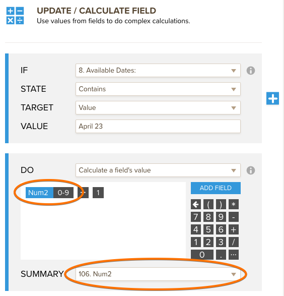 How to increase value of field with calculate conditions and Multiple Selection widget selections Image 1 Screenshot 40