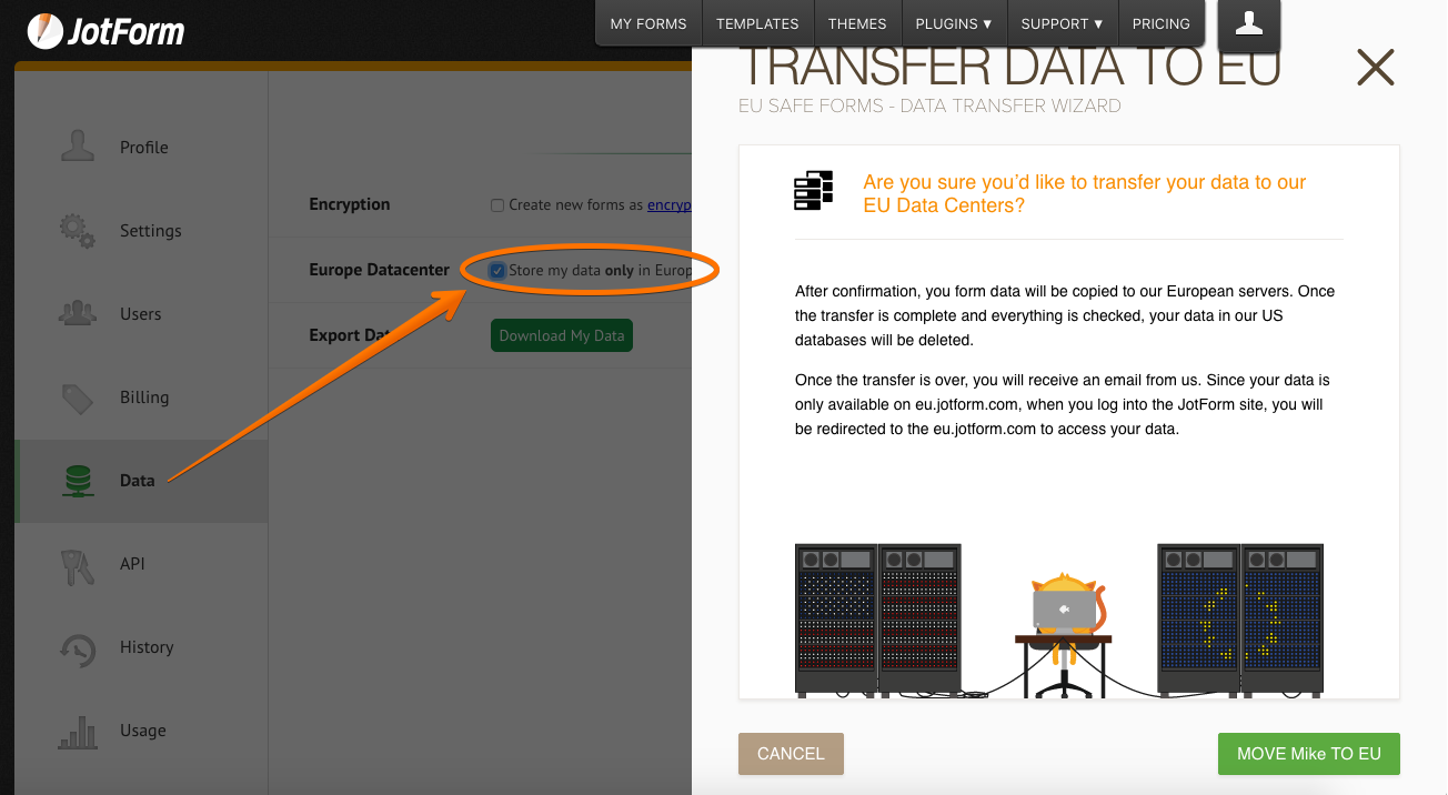 How to transfer my data to Europe or USA? Image 1 Screenshot 20