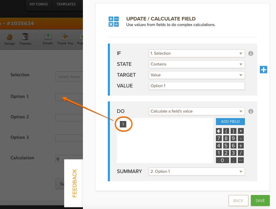 How to increase value of field with calculate conditions and Multiple Selection widget selections Image 2 Screenshot 51