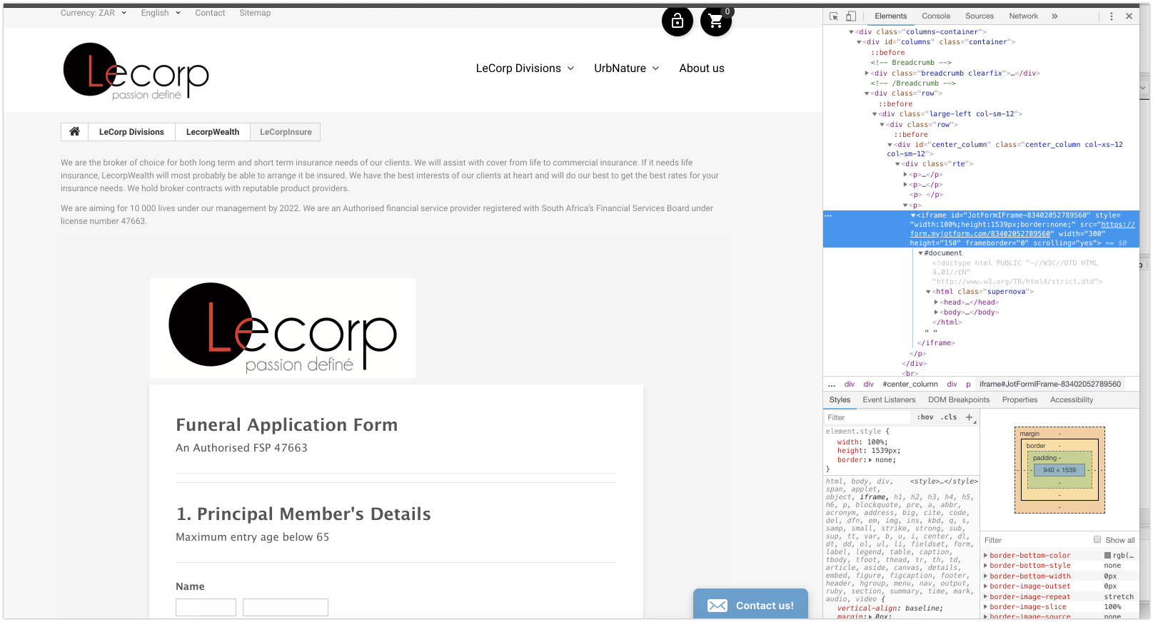 My Form is not showing in