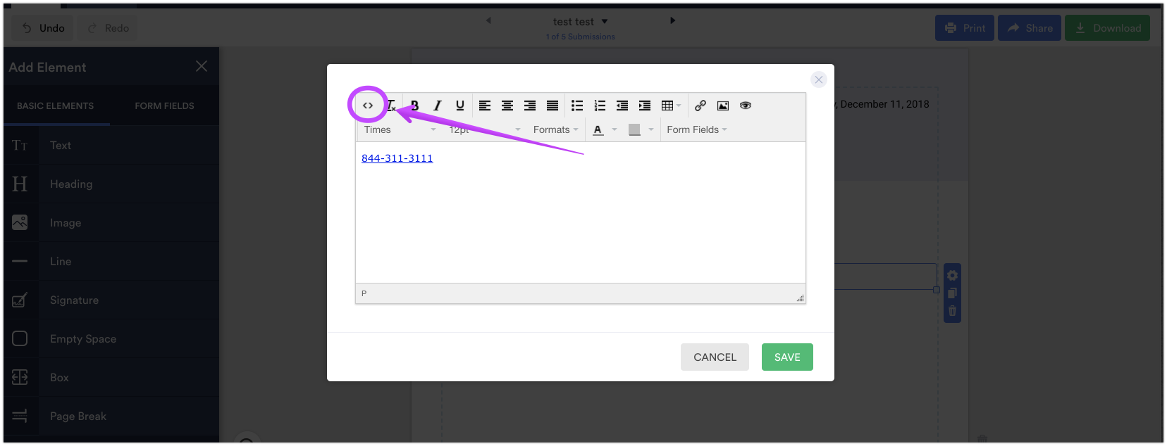How do we create a link on a form to make phone number clickable in mobile device? Image 1 Screenshot 20