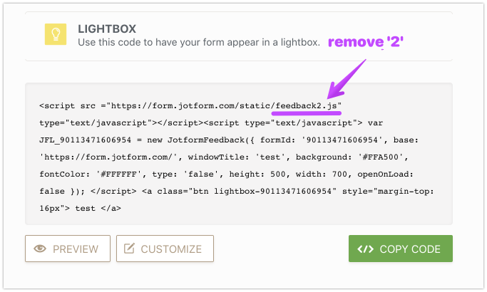 Using the Jotform Lightbox Embed code breaks my sticky header Image 1 Screenshot 20