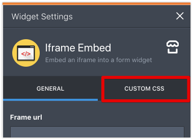 Is there a way to customize the iframe embed widget using custom CSS code? Image 1 Screenshot 20