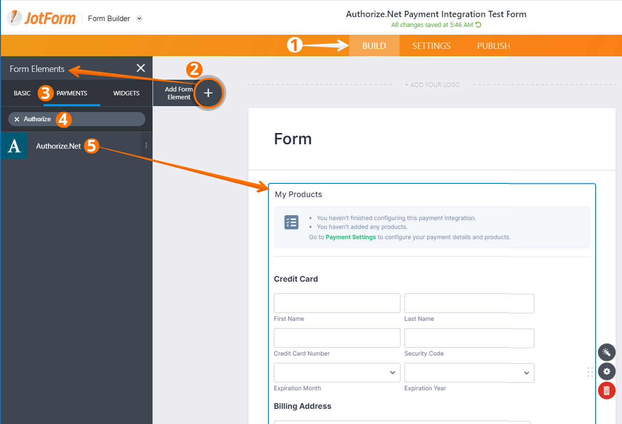 How To Integrate Authorize Net With Jotform