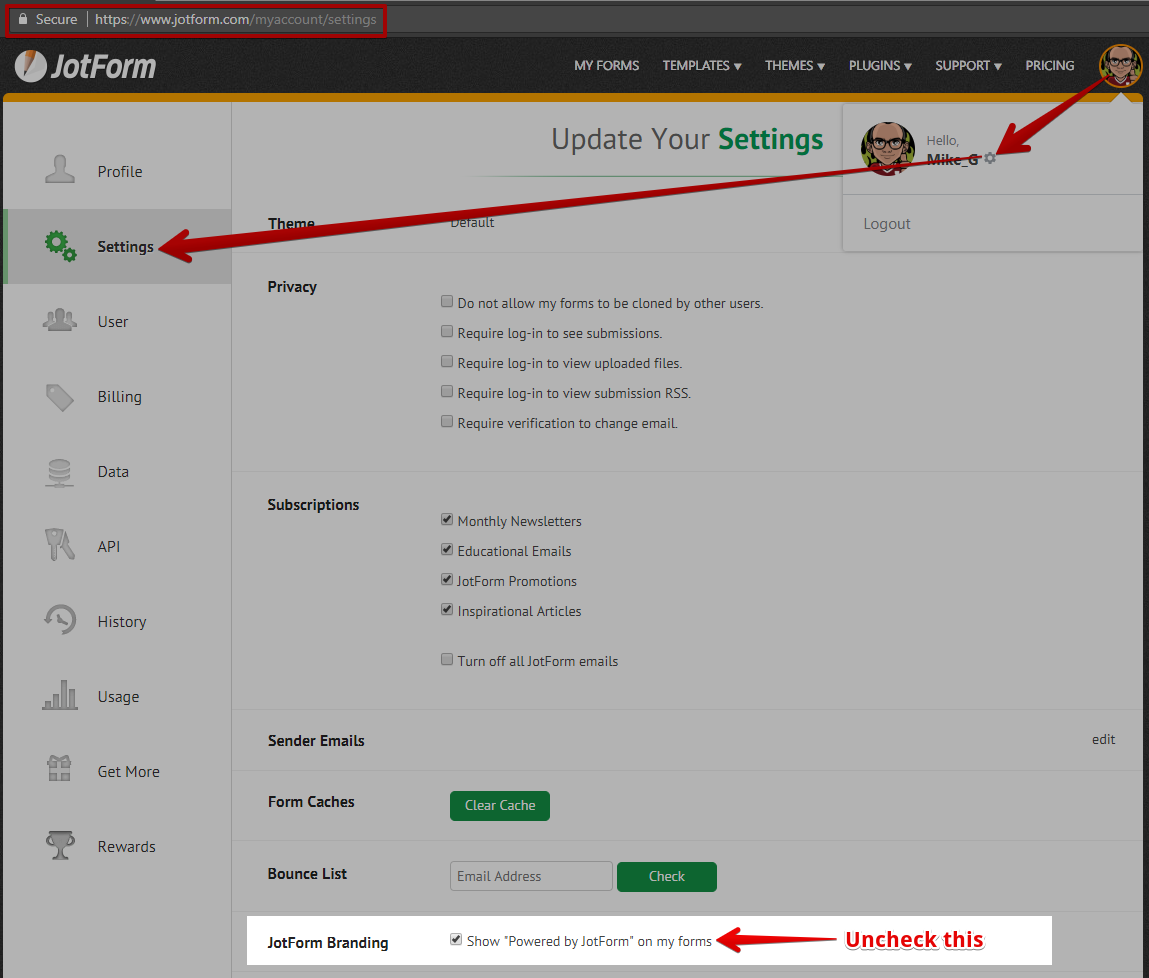 How to remove JotForm Branding? Image 1 Screenshot 20