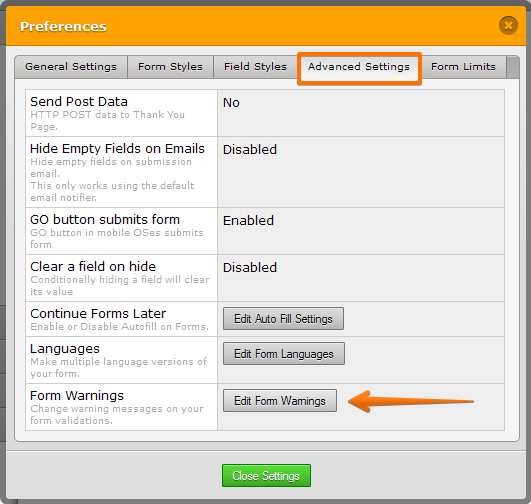 How I can update the Form Warning text of Configurable List widget Image 1 Screenshot 20