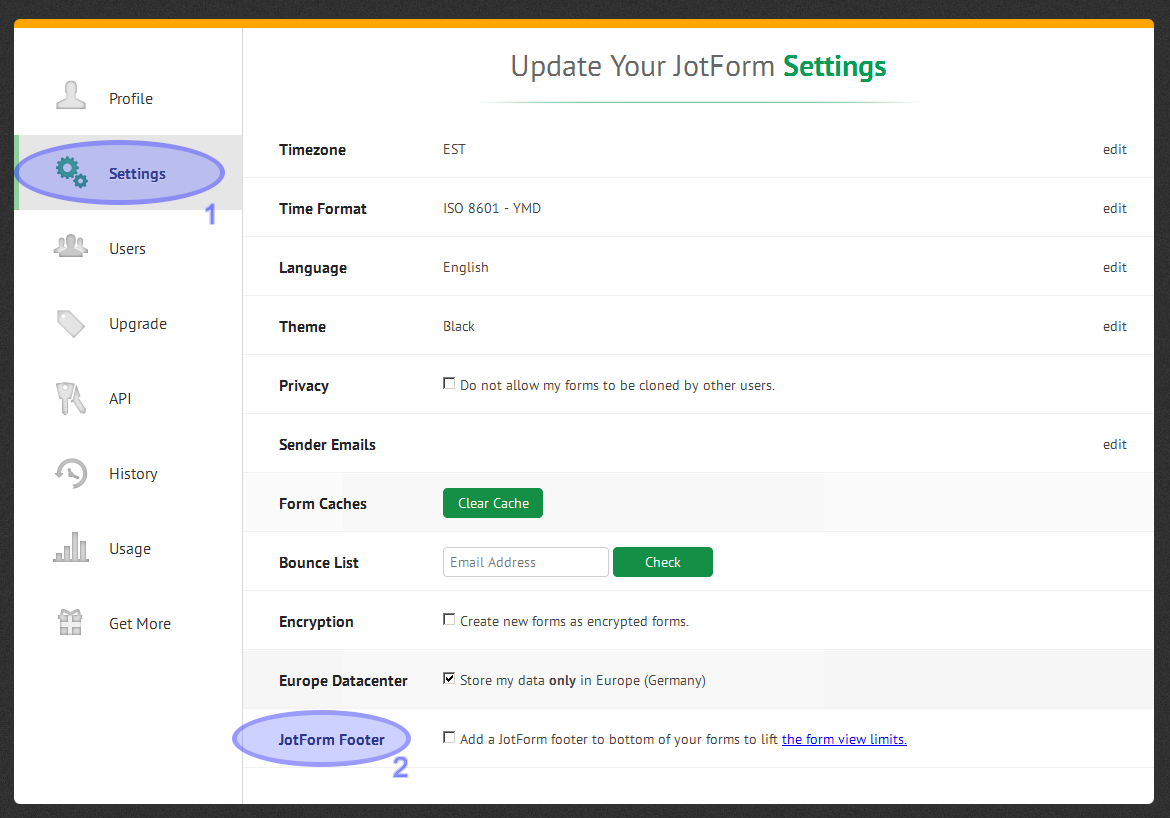 How do I remove the banner on my form? Image 1 Screenshot 20