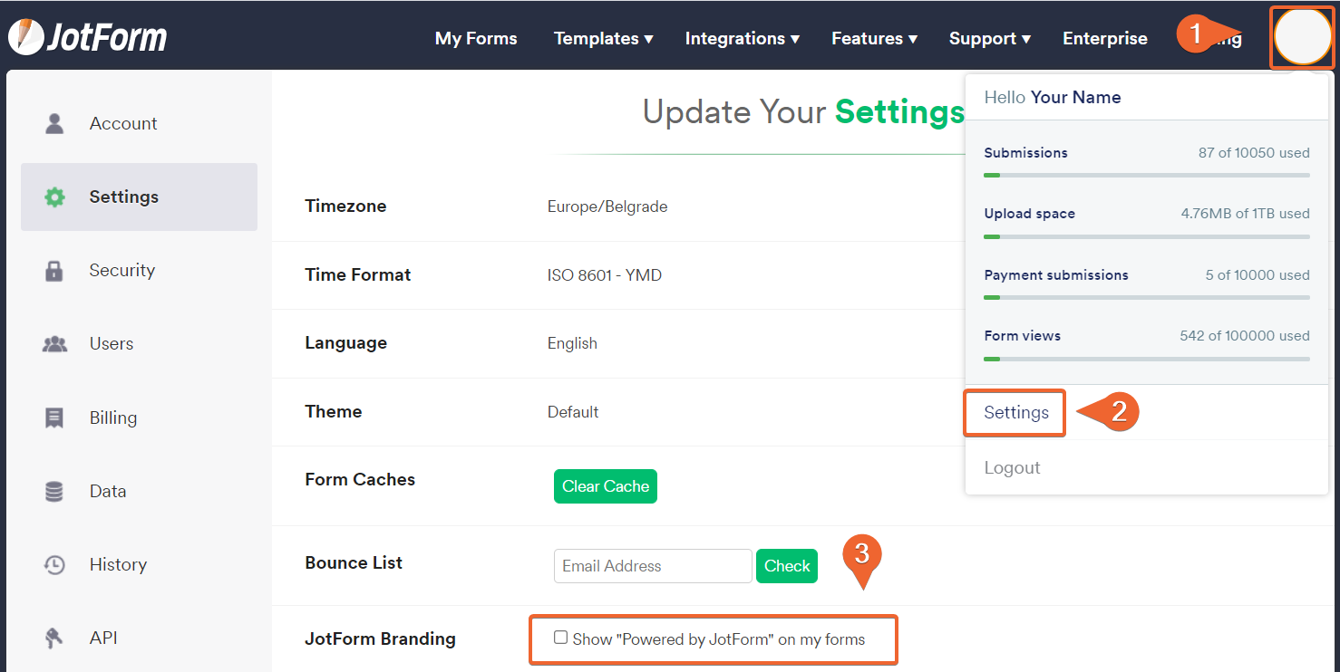 Will JotForm branding be removed after account upgrade? Image 1 Screenshot 20