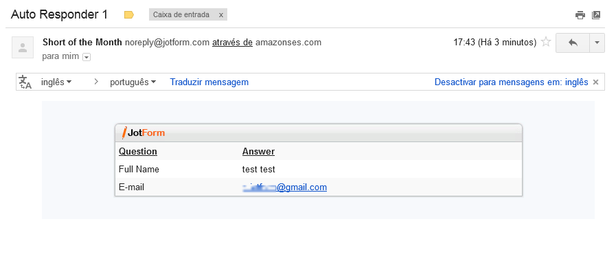 Autoresponder emails are not received by submitter? Image 1 Screenshot 20