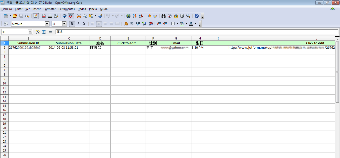 Excel Chinese Characters