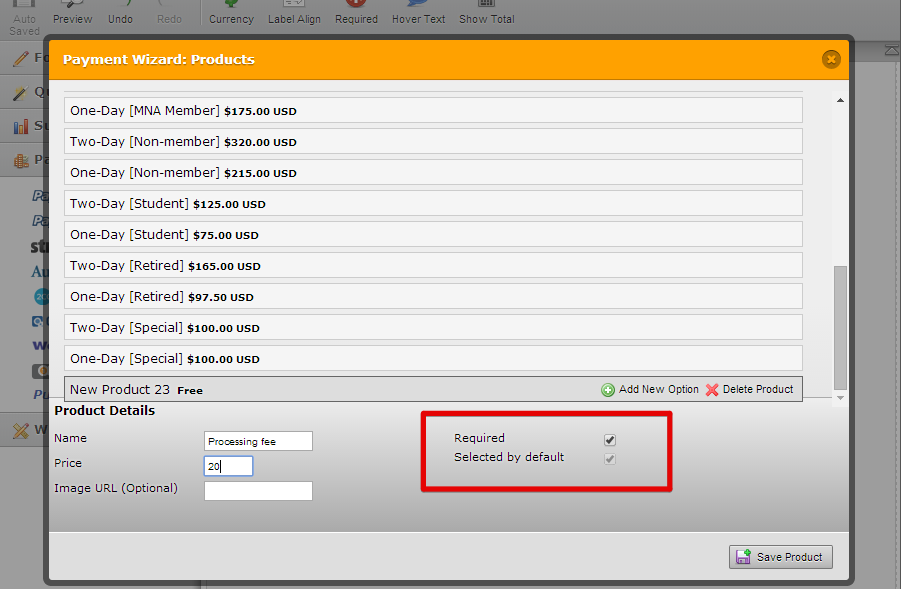 How do I add processing fee to my payment tool Image 1 Screenshot 20