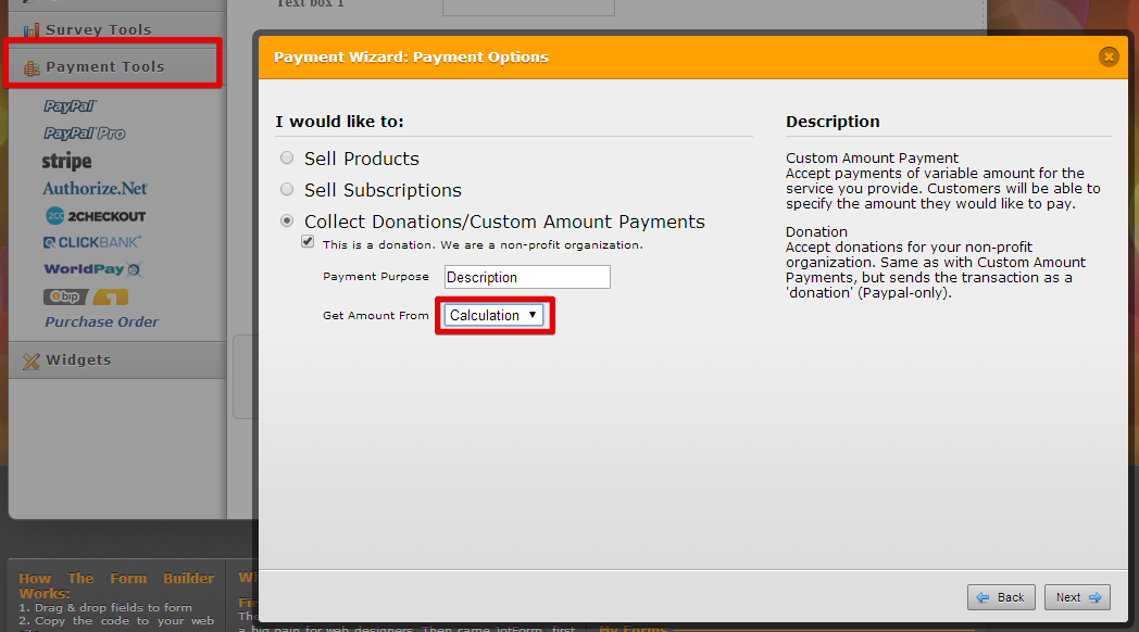 I want to create a payment for with Checkbox + Text Image 5 Screenshot 104