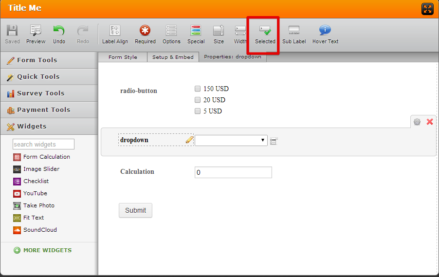 Calculation field with dropdown or checkboxes Image 1 Screenshot 30