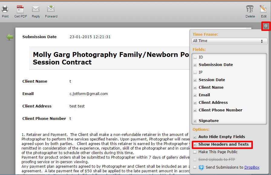 How can I show html from my form in the emailed pdf? Image 2 Screenshot 41