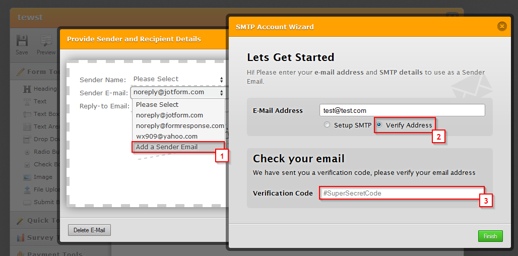 Please copy the verification code below to the SMTP Account Wizard: Image 1 Screenshot 20