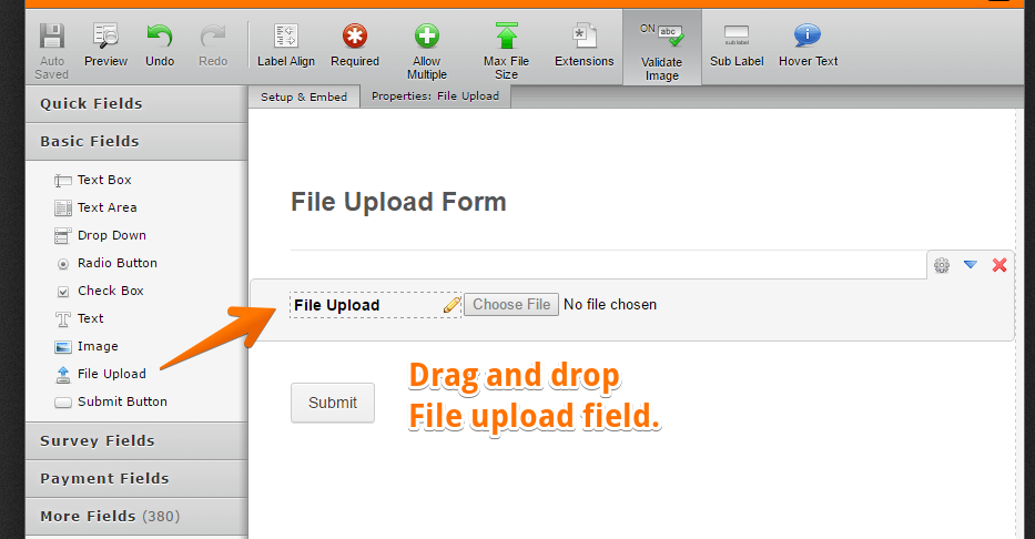 What happens to files/images uploaded using a Jotform upload Image 1 Screenshot 30