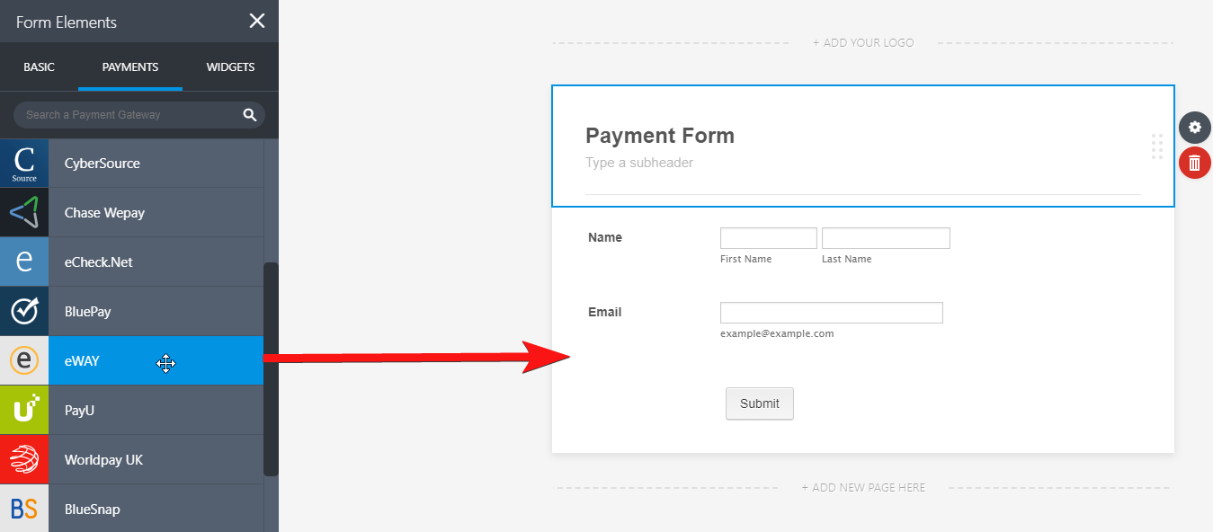 How to Integrate Form with eWAY