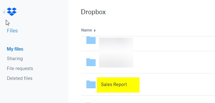 download from dropbox to a specific folder