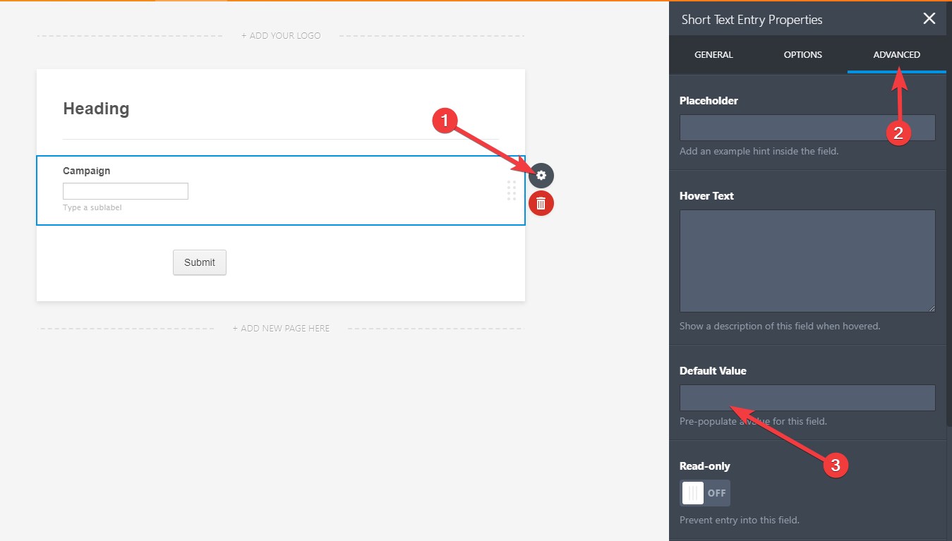 Is there a way to populate Salesforces campaign ID using a dropdown value? Image 1 Screenshot 20