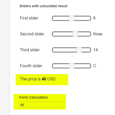 Is it possible to increment the Sliders with Calculated Result widget with a decimal number, rather than integers? Image 2 Screenshot 41