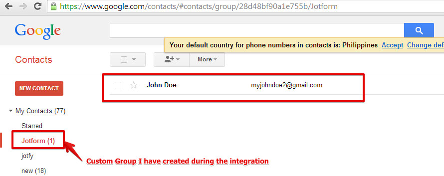 How to integrate form to Google Contact Image 4 Screenshot 83