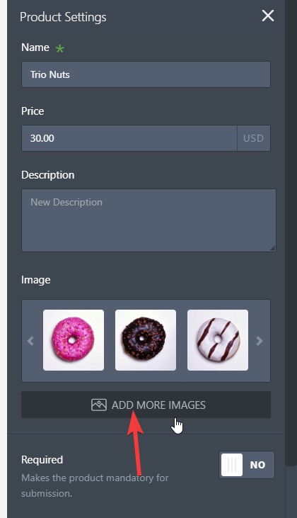 Displaying additional images on product preview
