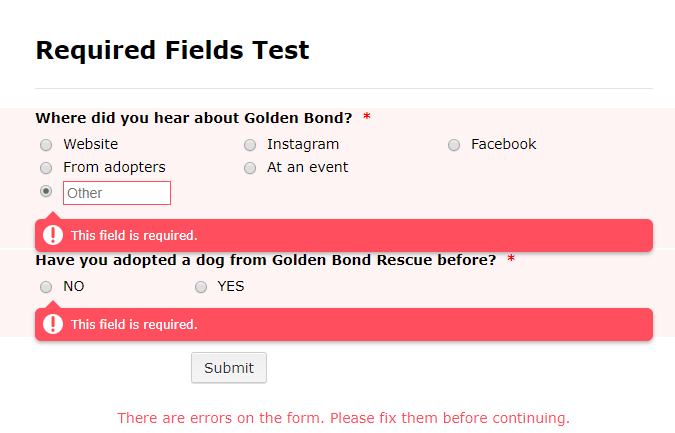 Required field warnings cover up questions Image 1 Screenshot 20
