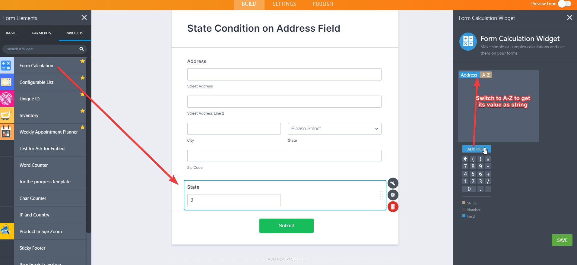 How to display a field based on the State in the address field? Image 1 Screenshot 30