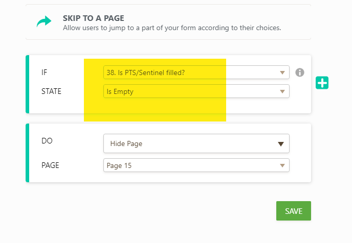 Conditional or Skip Logic   Hide page unless ticked a certain box Image 3 Screenshot 62