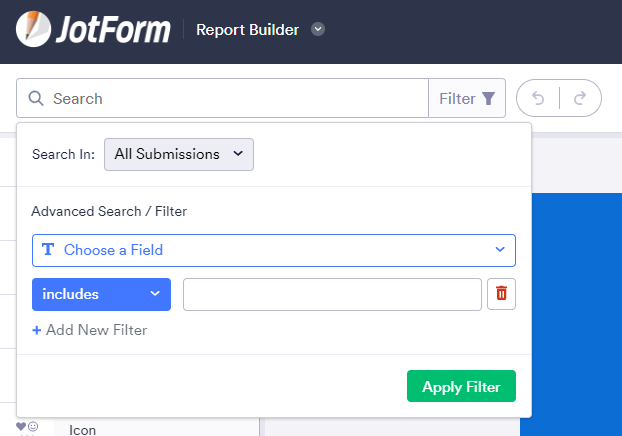 Visual Report Filters: implement the submissions filter Screenshot 20
