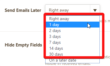 How many times on the date established for email reminders to be sent will those reminders go out Screenshot 83