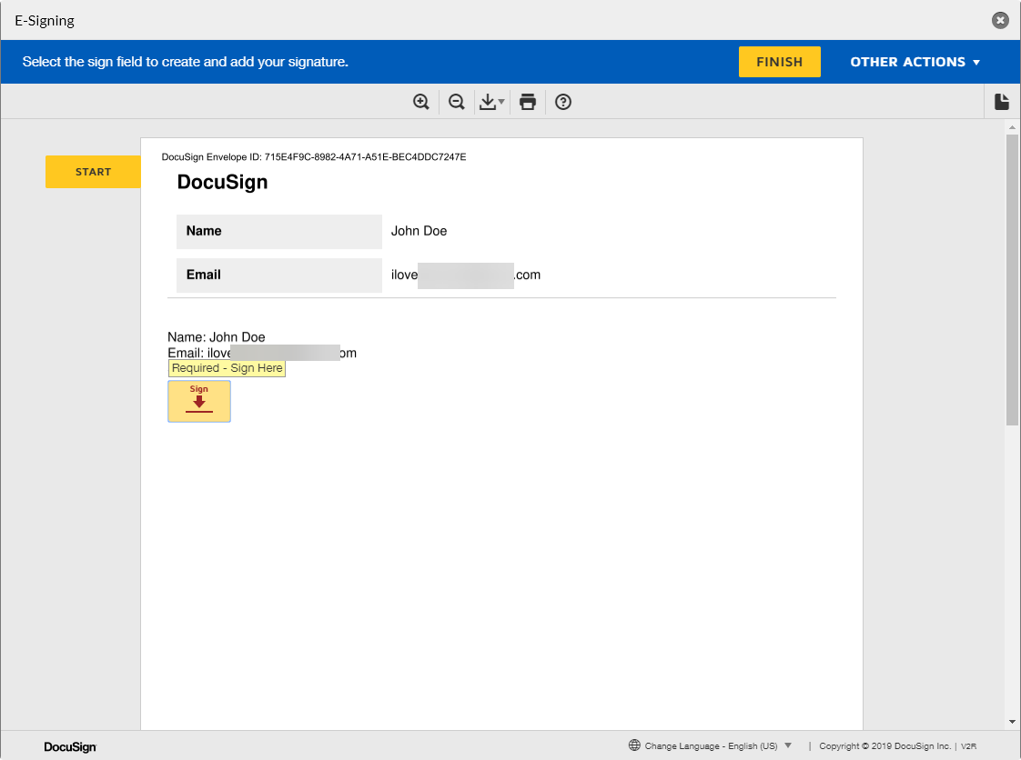 DocuSign Widget Use the PDF created in the PDF Editor for DocuSign