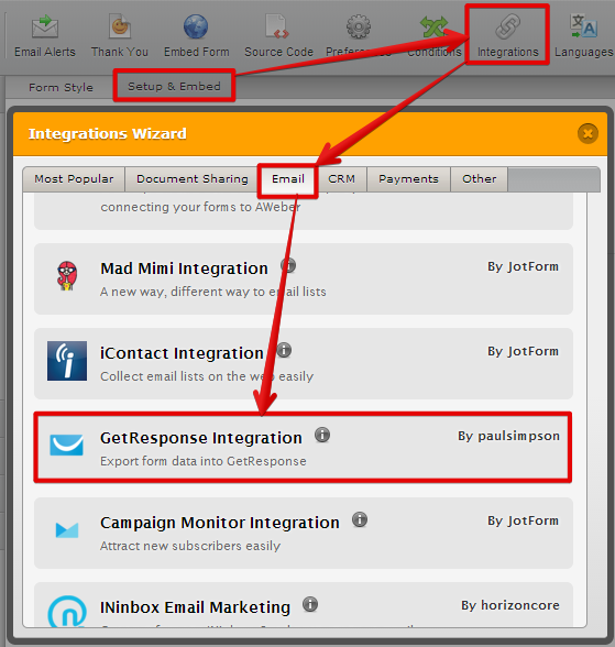 Using Get Response how to integrate with it Image 1 Screenshot 20