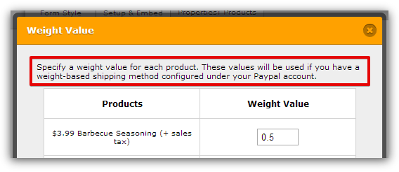 Shipping costs based on weight go blank upon editing Image 1 Screenshot 30