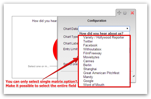 Visual Report Builder: Pie chart should display the entire matrix options Image 1 Screenshot 20