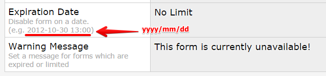 Error when saving form due to invalid expiration date Image 1 Screenshot 20