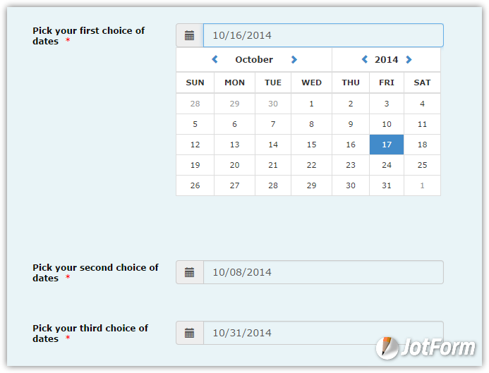 when clicking on the date picker, the monthly calendar is cut off Image 1 Screenshot 20