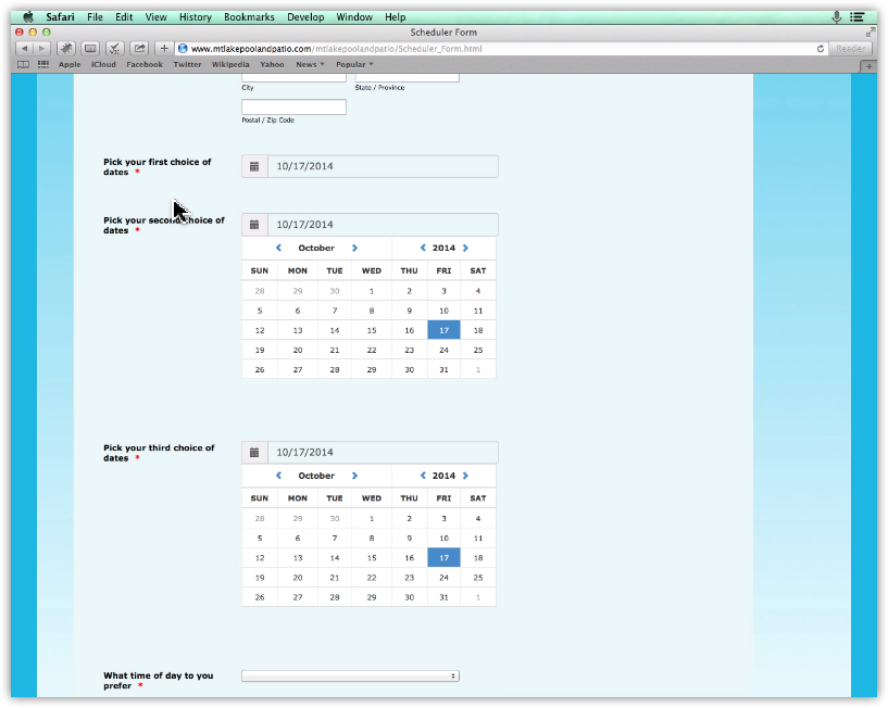 when clicking on the date picker, the monthly calendar is cut off Image 1 Screenshot 20