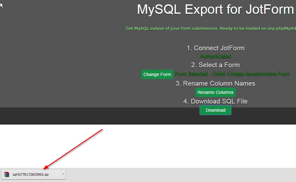 MySql Export App only downloads as one file Image 1 Screenshot 20