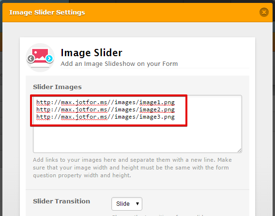 How do I upload photos to the image slider widget? Image 1 Screenshot 20