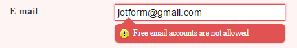 How to prevent Gmail and Yahoo email addresses from being entered in my form Image 2 Screenshot 41