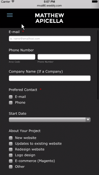 Form fields cut off (responsive/mobile design) Screenshot 20