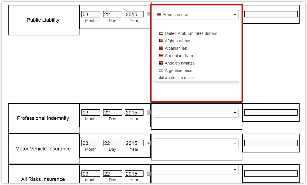 Styling multiple fields in a table layout with custom headers and columns Image 2 Screenshot 41
