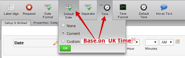 Change Default Date/Time in UK Timzone based to be displayed on Form Image 1 Screenshot 20