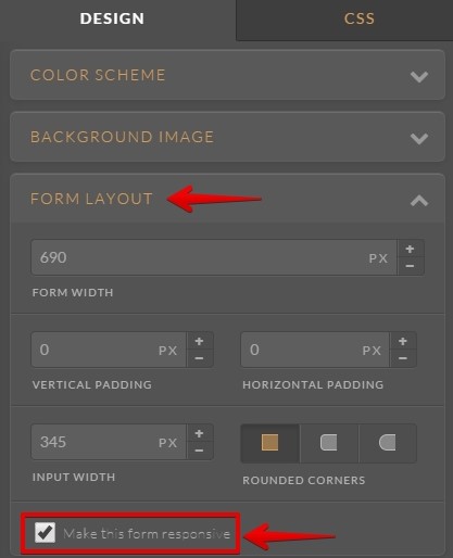 How do I make the forms mobile friendly? Image 10