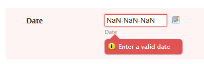 When you manually enter a value on Lite Mode calendar, it changes to NaN NaN NaN Image 1 Screenshot 30