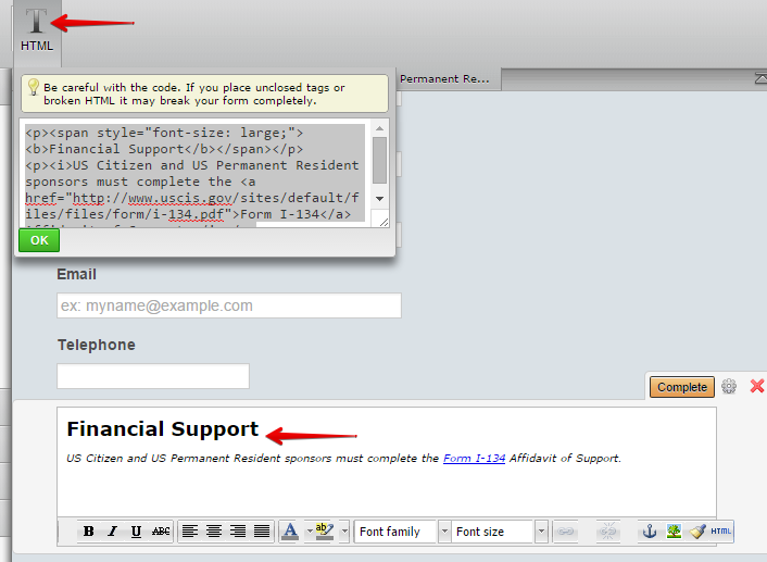 How do I use Word editing tools when selecting Edit HTML? Image 1 Screenshot 30