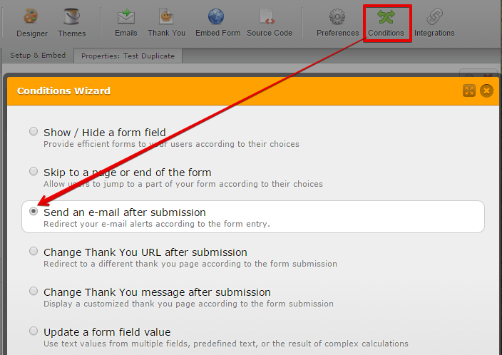 Send email base on users answer Image 1 Screenshot 30